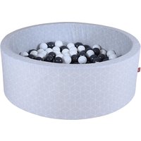 Foto von "Bällebad soft - ""Geo cube grey"" - 300 balls grey/creme" grau