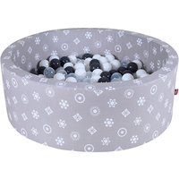 Foto von "Bällebad soft - ""Royal grey"" - 300 balls grey/white/transparent"