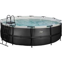 Foto von EXIT Black Leather Pool ø450x122cm mit Filterpumpe - schwarz