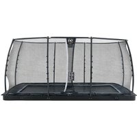 Foto von EXIT Dynamic ebenerdiges Trampolin 275x458cm mit Sicherheitsnetz - schwarz