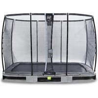 Foto von EXIT Elegant Premium Inground-Trampolin 214x366cm mit Deluxe Sicherheitsnetz - grau Gr. 214 x 366