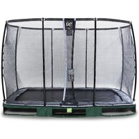 Foto von EXIT Elegant Premium Inground-Trampolin 214x366cm mit Deluxe Sicherheitsnetz - grün Gr. 214 x 366