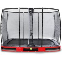 Foto von EXIT Elegant Premium Inground-Trampolin 214x366cm mit Deluxe Sicherheitsnetz - rot Gr. 214 x 366