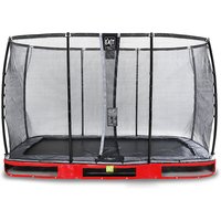 Foto von EXIT Elegant Premium Inground-Trampolin 244x427cm mit Deluxe Sicherheitsnetz - rot Gr. 244 x 427