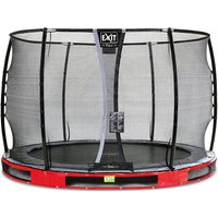 Foto von EXIT Elegant Premium Inground-Trampolin ø305cm mit Deluxe Sicherheitsnetz - rot