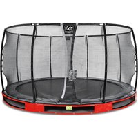 Foto von EXIT Elegant Premium Inground-Trampolin ø427cm mit Deluxe Sicherheitsnetz - rot