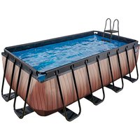 Foto von EXIT Wood Pool 220x150x65cm mit Filterpumpe - braun