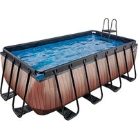 Foto von EXIT Wood Pool 400x200x122cm mit Filterpumpe - braun