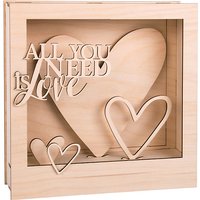 Foto von Holzbausatz 3D-Motivrahmen - All You Need Is Love