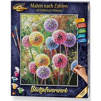 Foto von Malen nach Zahlen - Blütenfeuerwerk mehrfarbig