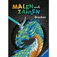 Foto von Ravensburger Malen nach Zahlen Drachen - 64 Seiten - 24 Farben - Malbuch mit nummerierten Ausmalfeldern fortgeschrittene Fans der Reihe  Kinder