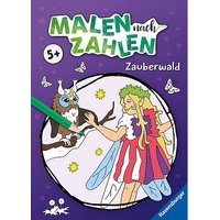 Foto von Ravensburger Malen nach Zahlen ab 5 Jahren Zauberwald - 24 Motive - Malheft Kinder - Nummerierte Ausmalfelder  Kinder