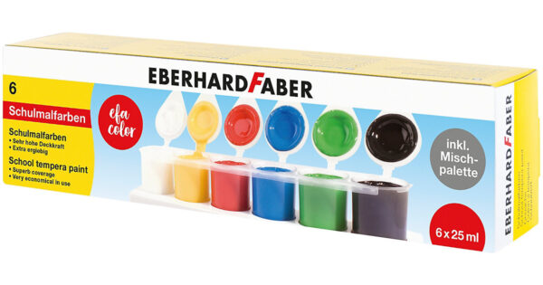 6 x 25 ml inkl. Mischpalette mehrfarbig