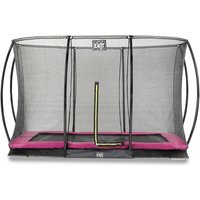 Foto von Trampolin Silhouette Ground Rechteckig 244x366 (8x12ft) + Sicherheitsnetz (Rosa) rosa